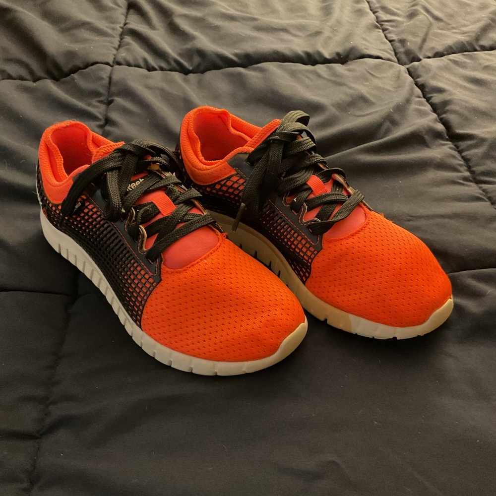 Reebok Black and Orange Athletic Shoes